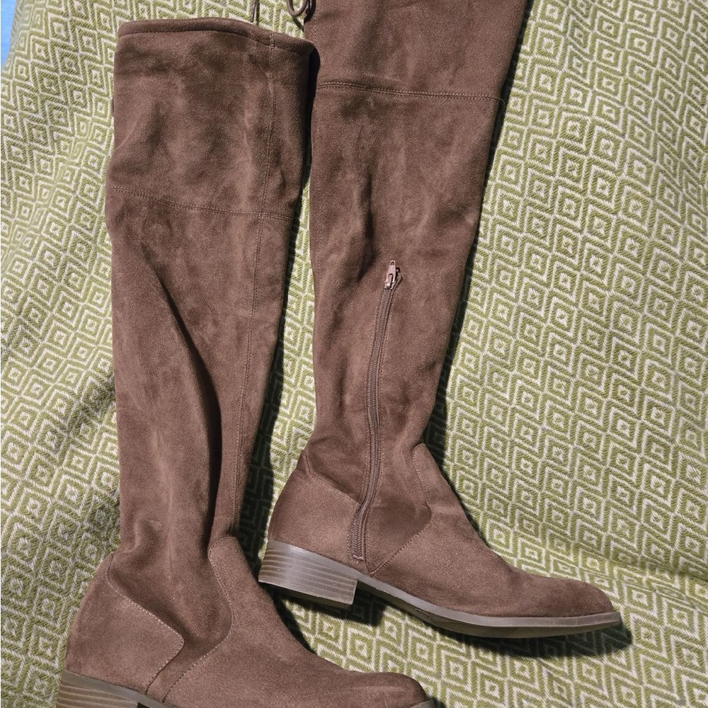 a.n.a Chocolate Over-the-Knee Suede Boots